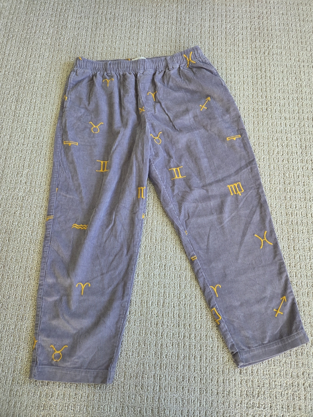 Urban Outfitters Zodiac Embroidered Corduroy Pants Size XL